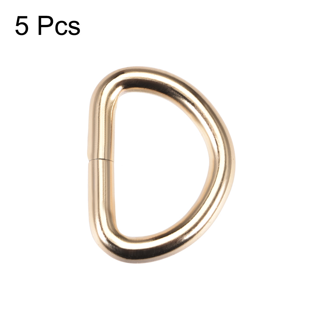 uxcell Uxcell 5 Pcs D Ring Buckle 1 Inch Metal Semi-Circular D-Rings Gold Tone for Hardware Bags Belts Craft DIY Accessories