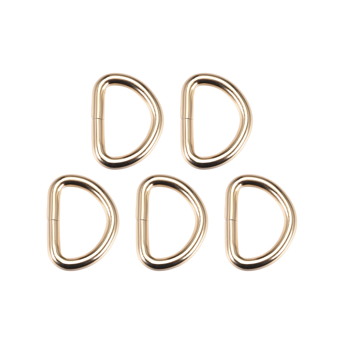 uxcell Uxcell 5 Pcs D Ring Buckle 1 Inch Metal Semi-Circular D-Rings Gold Tone for Hardware Bags Belts Craft DIY Accessories