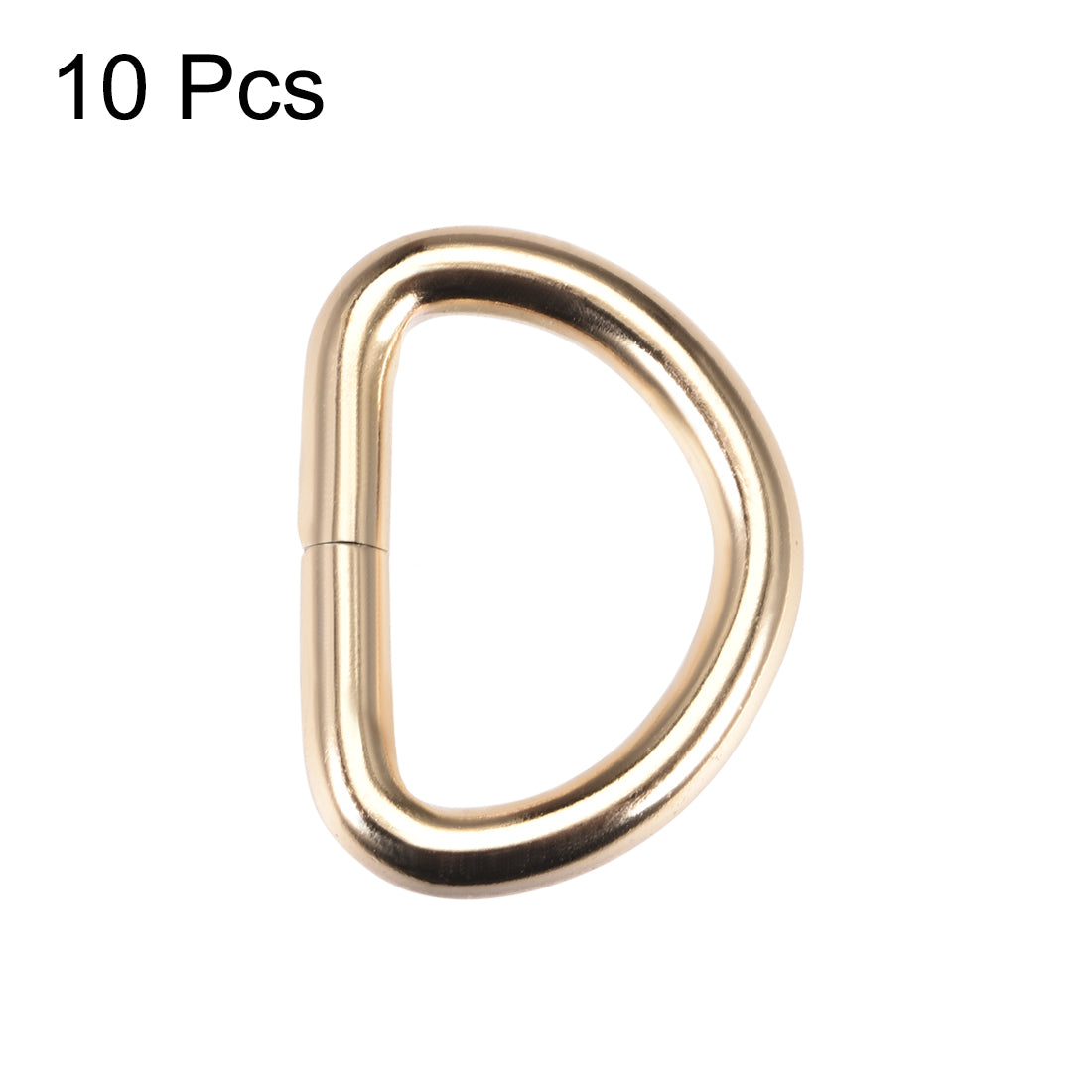 uxcell Uxcell 10 Pcs D Ring Buckle 1 Inch Metal Semi-Circular D-Rings Gold Tone for Hardware Bags Belts Craft DIY Accessories