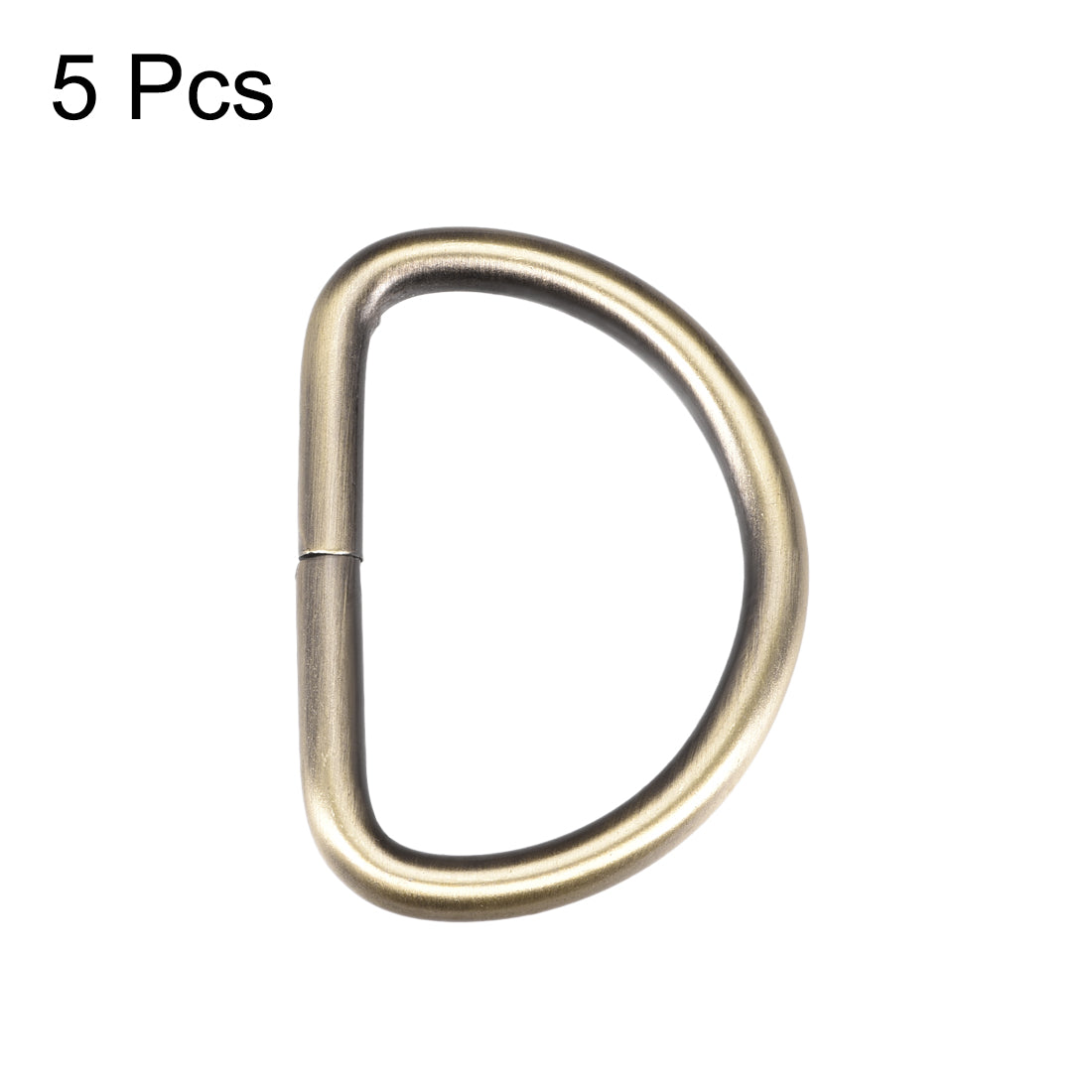 uxcell Uxcell 5 Pcs D Ring Buckle 1.6 Inch Metal Semi-Circular D-Rings Bronze Tone for Hardware Bags Belts Craft DIY Accessories