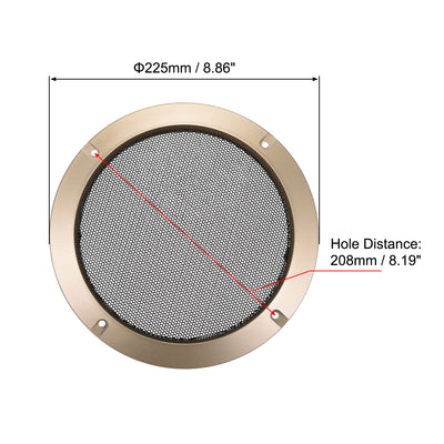 Harfington Uxcell 8" Speaker Grill Mesh Decorative Circle Subwoofer Guard Protector Cover Audio Accessories
