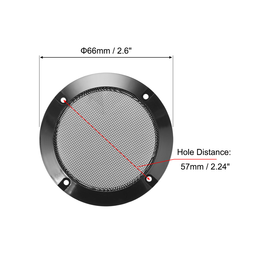 uxcell Uxcell 2" Speaker Grill Mesh Decorative Circle Woofer Guard Protector Cover Audio Parts Black