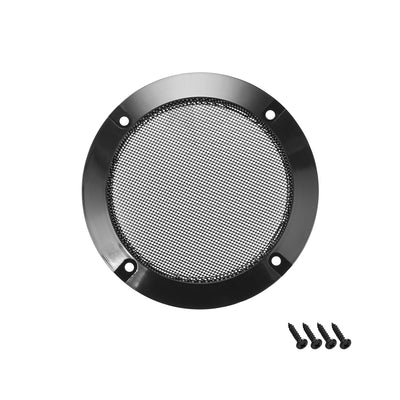Harfington Uxcell 3" Speaker Grill Mesh Decorative Circle Woofer Guard Protector Cover Audio Accessories Black