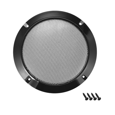 uxcell Uxcell 6.5" Speaker Grill Mesh Decorative Circle Woofer Guard Protector Cover Audio Accessories Black