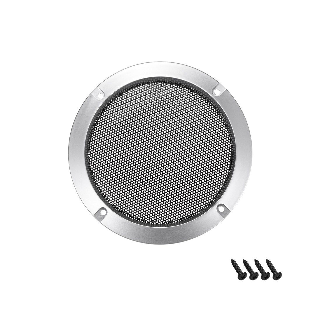 uxcell Uxcell 3" Speaker Grill Mesh Decorative Circle Woofer Guard Protector Cover Audio Accessories Silver