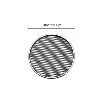 Harfington Uxcell 4pcs 1" Speaker Grill Mesh Decorative Circle Woofer Guard Protector Cover Audio Parts Silver