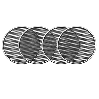 Harfington Uxcell 4pcs 1" Speaker Grill Mesh Decorative Circle Woofer Guard Protector Cover Audio Parts Silver