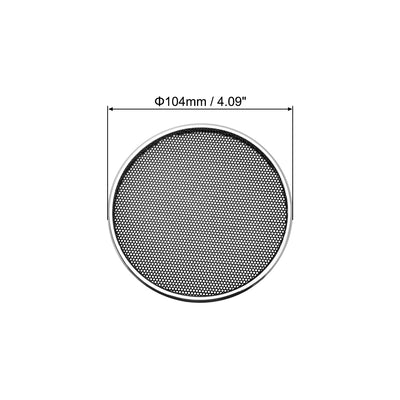 Harfington Uxcell 2pcs 3" Speaker Grill Mesh Decorative Circle Woofer Guard Protector Cover Audio Parts Silver