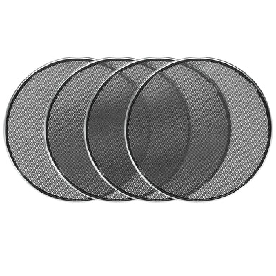 Harfington Uxcell 4pcs 6.5" Speaker Grill Mesh Decorative Circle Woofer Guard Protector Cover Audio Parts Silver