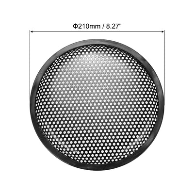 Harfington Uxcell 8" Speaker Waffle Grill Metal Mesh Audio Subwoofer Guard Protector Cover with Clips,Screws