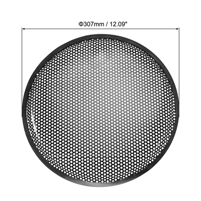 Harfington Uxcell 12" Speaker Waffle Grill Metal Mesh Audio Subwoofer Guard Protector Cover with Clips,Screws