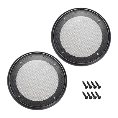 Harfington Uxcell 2pcs 4" Speaker Grill Mesh Decorative Circle Woofer Guard Protector Cover Parts