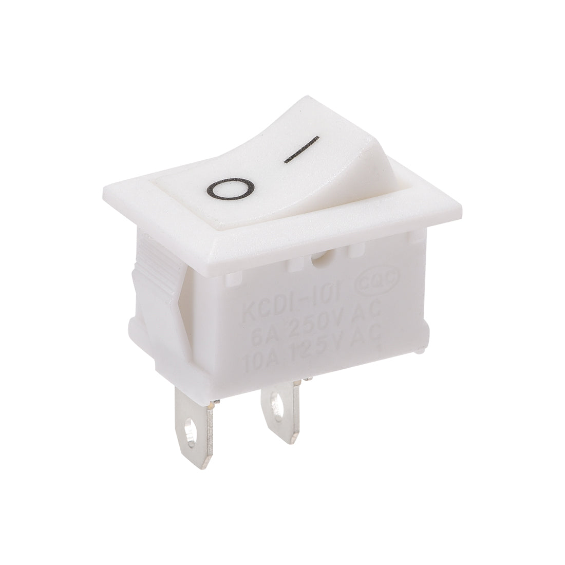 uxcell Uxcell Mini Boat Rocker Switch White Toggle Switch ON/OFF AC 250V/6A 125V/10A 1pcs