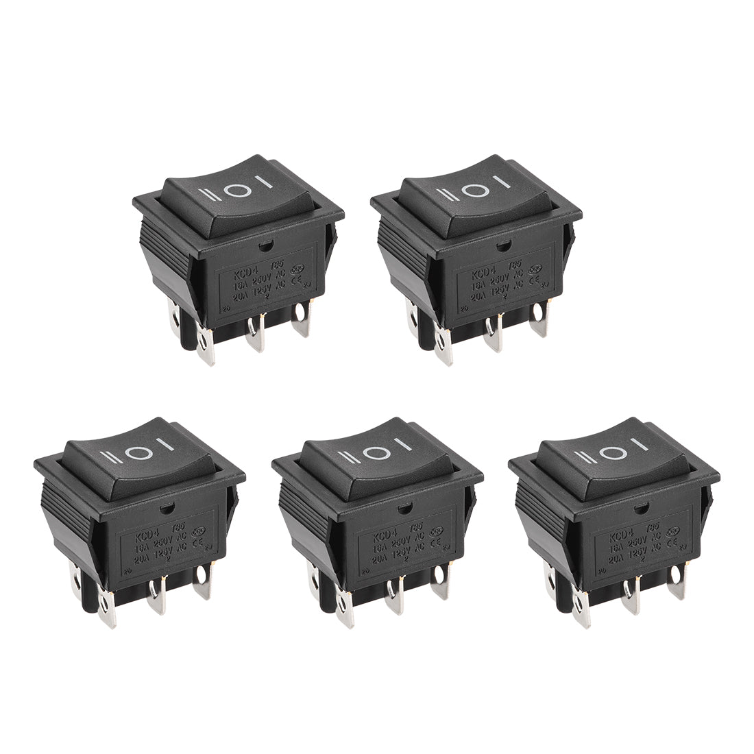 Uxcell Boat Rocker Switch Toggle Switch 6 pins ON/OFF/ON AC 250V/16A ...