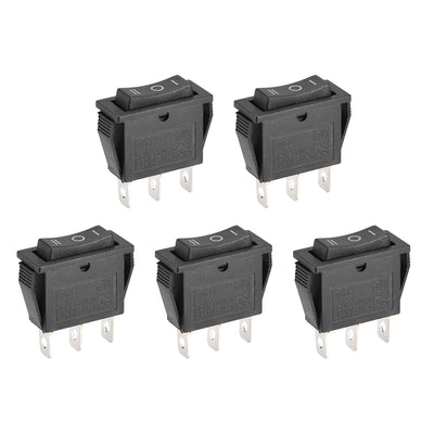 Harfington Uxcell Boat Rocker Switch Black Toggle Switch for Boat Car Marine 3 Pins ON/OFF/ON AC 250V/15A 125V/20A 5pcs