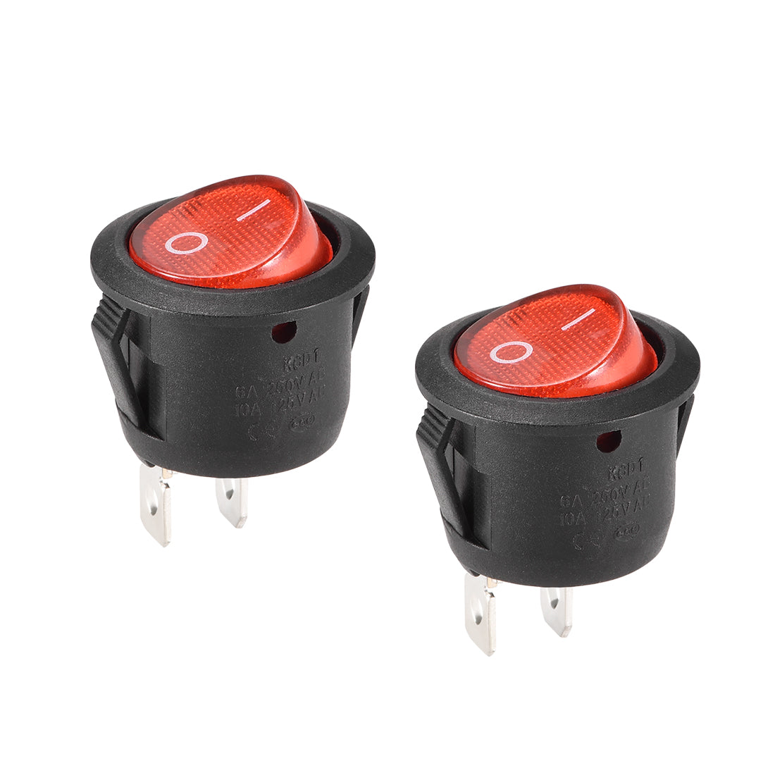 Uxcell Boat Rocker Switch Round Toggle Switch Red for Boat Car Marine ...