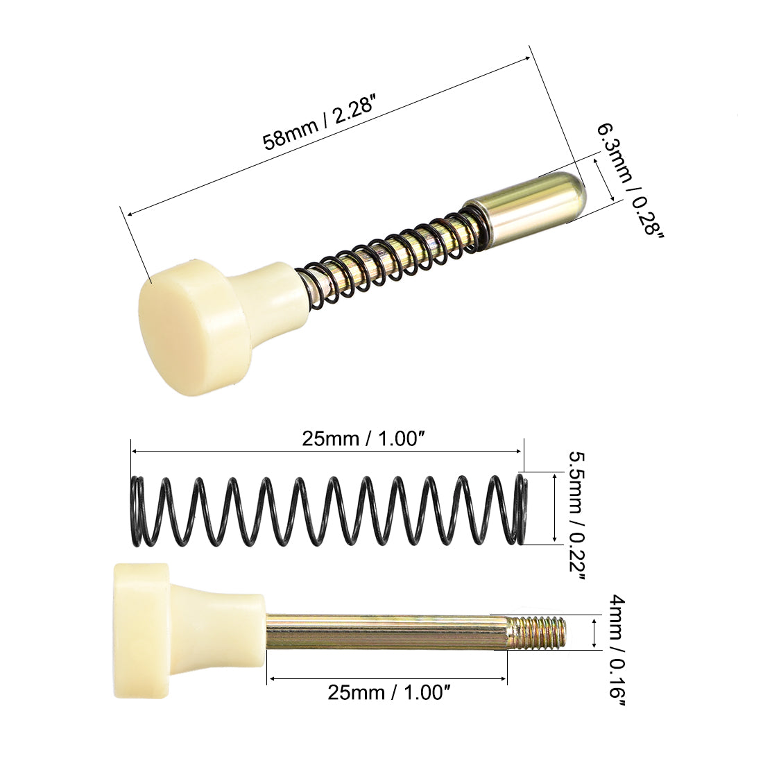 Plunger Latches Springloaded Head Dia Spring Harfington