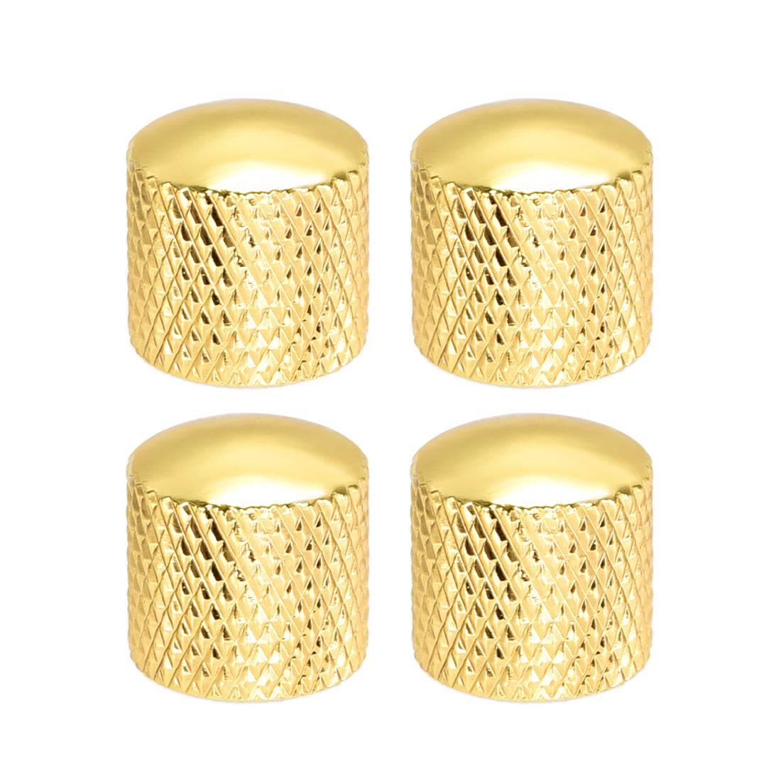 uxcell Uxcell 6mm Metal Potentiometer Control Knobs for Electric Guitar Bass Volume Tone Knobs Gold Tone 4pcs