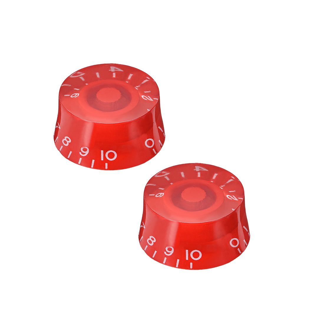 Uxcell Uxcell 2pcs Red 6mm Potentiometer Control Knobs For LP Electric Guitar Acrylic Volume Tone Knobs Pail Shape