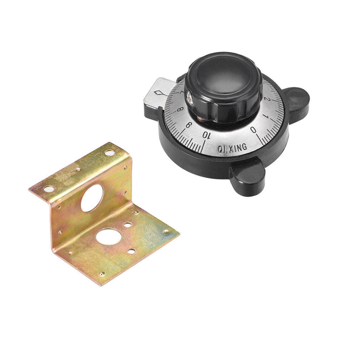 uxcell Uxcell 1Pcs 46x37mm Aluminium Alloy Potentiometer Knobs Volume Control Rotary w Dial Face Plate