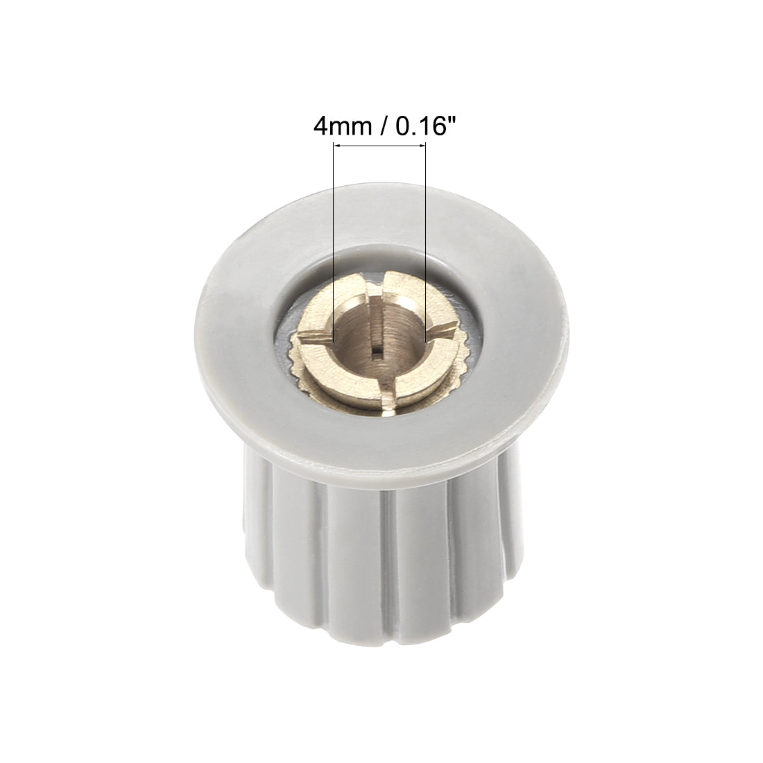 uxcell Uxcell Plastic Potentiometer Rotary Knob, 4mm Insert Shaft 16x16mm Gray 5pcs