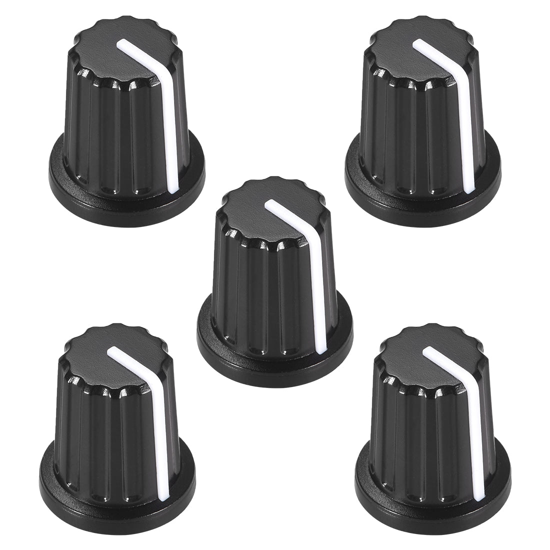 uxcell Uxcell 5pcs 4x6mm Potentiometer Knobs for Guitar Knobs Black White with Plastic Inside