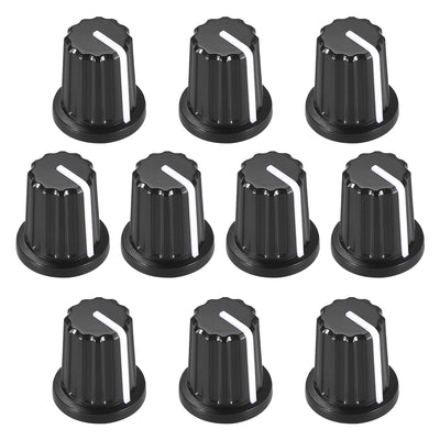 Harfington Uxcell 10pcs,4x6mm Potentiometer Control Knobs for Guitar Acrylic Black White