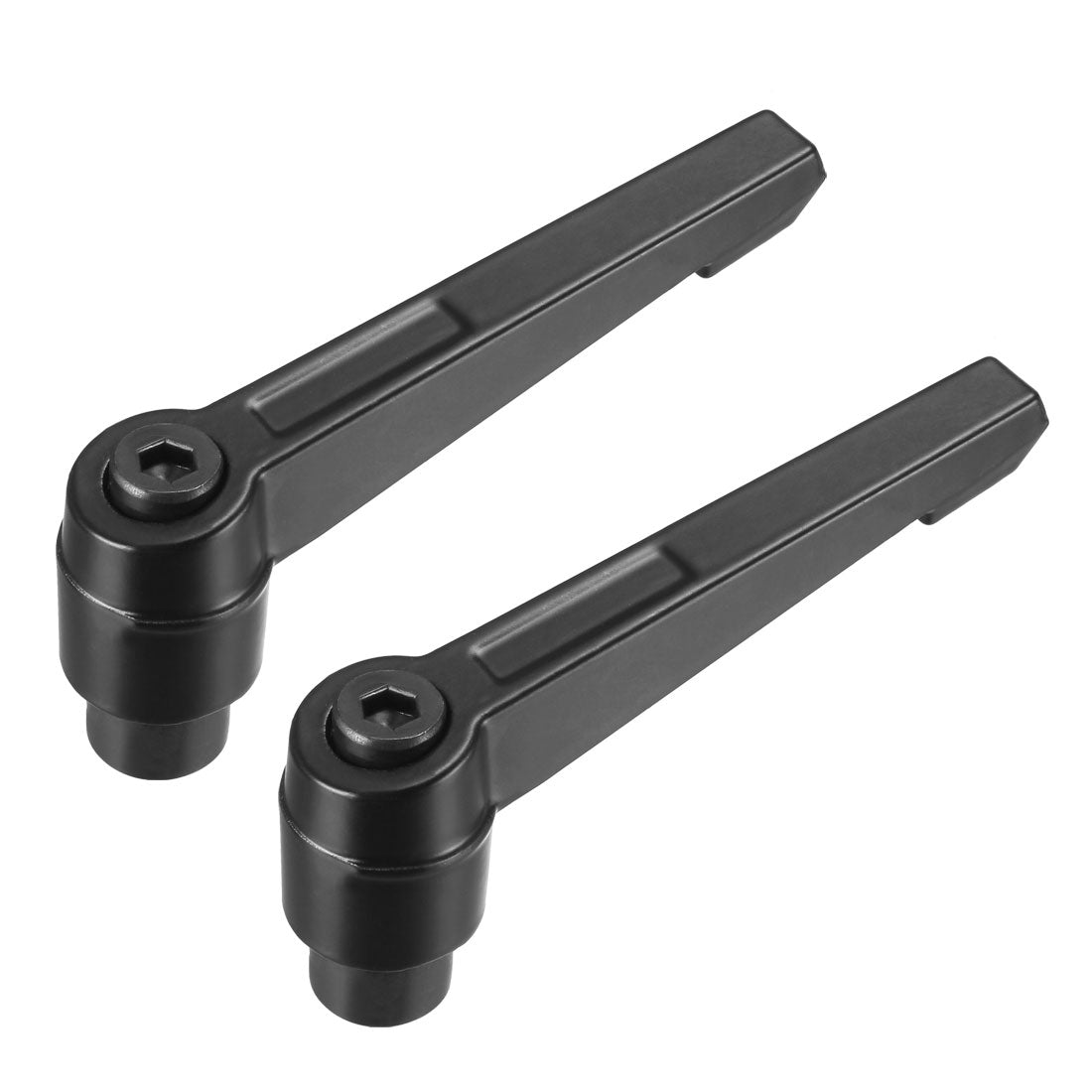 uxcell Uxcell M10 Handle Adjustable Clamping Lever Thread Push Button Ratchet Female Threaded Stud 2Pcs
