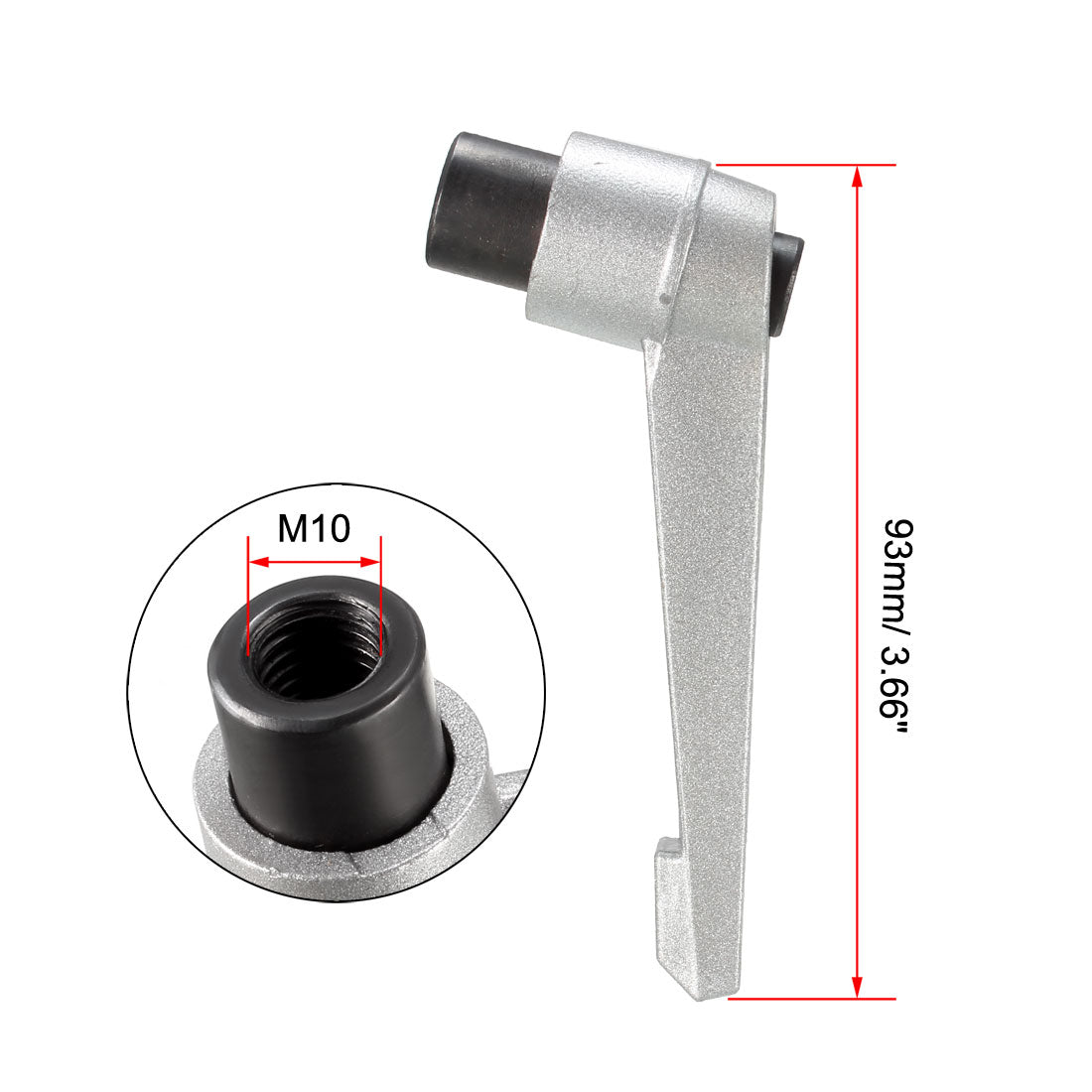 uxcell Uxcell M10 Handle Adjustable Clamping Lever Push Button Ratchet Female Threaded Stud 2 Pcs