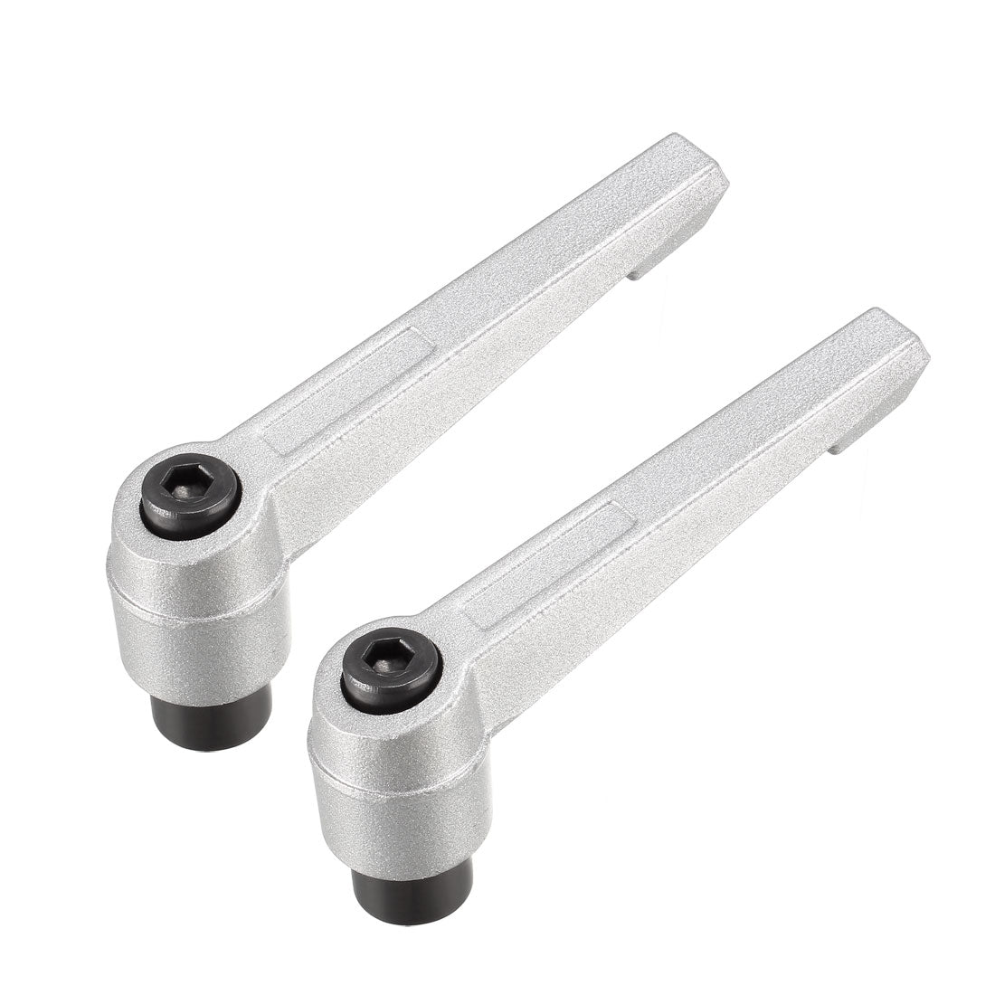 uxcell Uxcell M10 Handle Adjustable Clamping Lever Push Button Ratchet Female Threaded Stud 2 Pcs