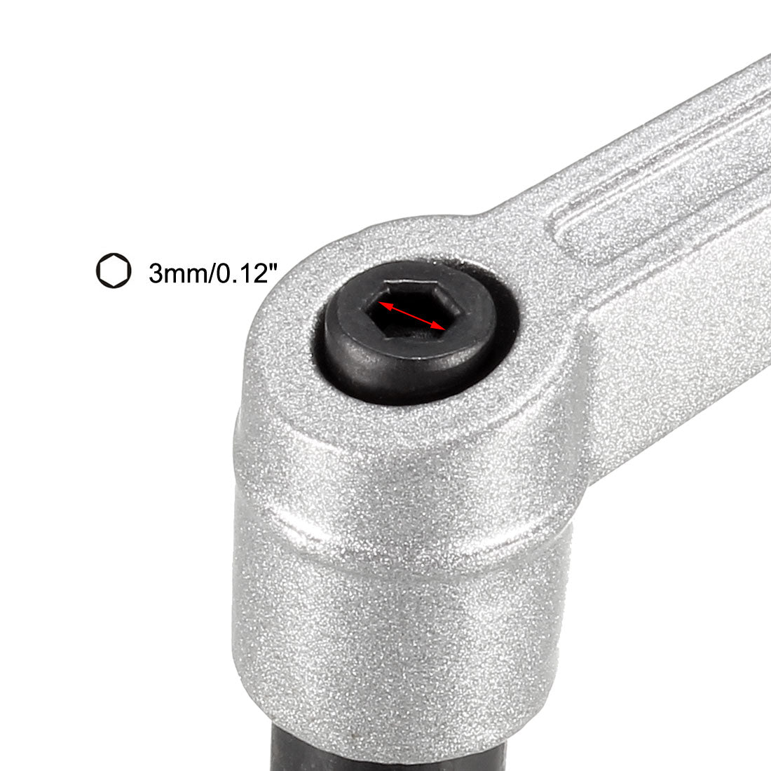 Uxcell M8x40mm Handle Adjustable Clamping Lever Thread Push Button Ratchet Male Threaded Stud Knobs Locking Rotating Screw Handles Quick Release Bolt Black 2pcs, Handles - Canada