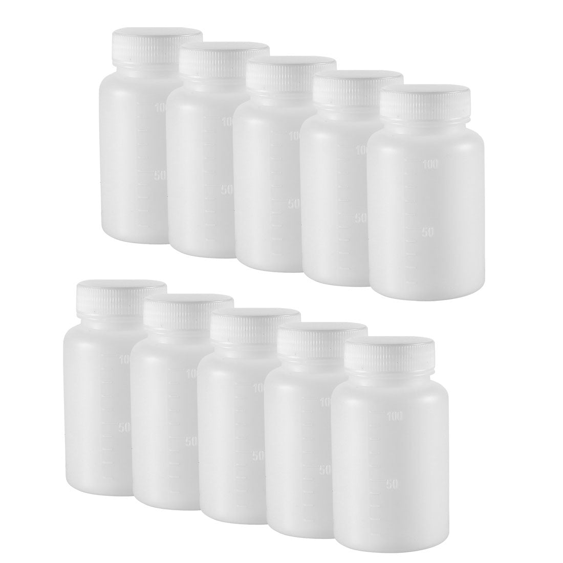 Uxcell Uxcell Plastic Lab Chemical Reagent Bottle 1000ml/34oz Wide Mouth Sample Sealing Liquid Storage Container 10pcs