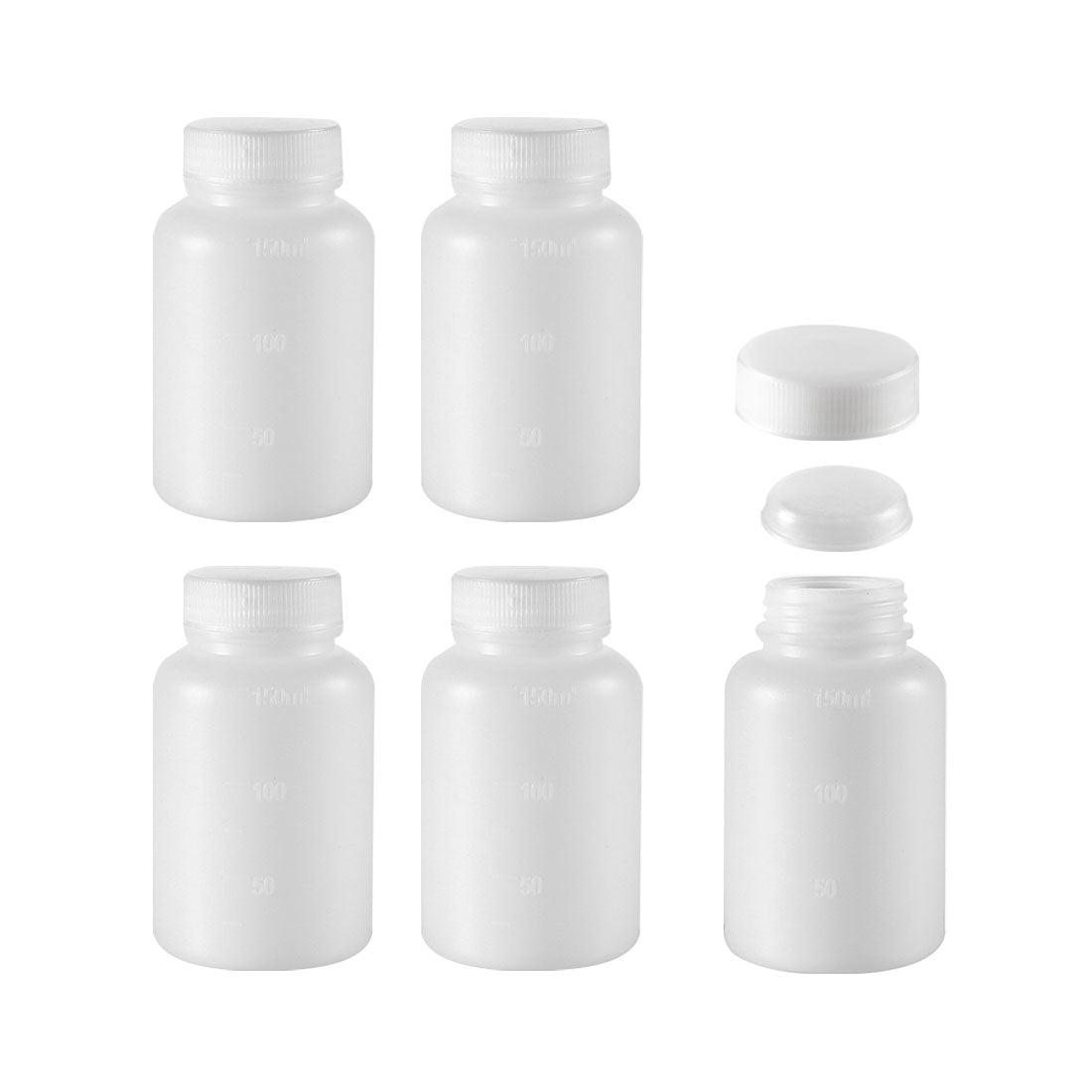 Plastic Lab Chemical Reagent Bottle Wide Mouth Sample Sealing Liquid ...