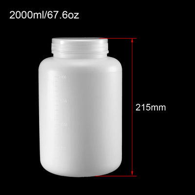 Harfington Uxcell Plastic Lab Chemical Reagent Bottle 150ml/5oz Wide Mouth Sample Sealing Liquid Storage Container