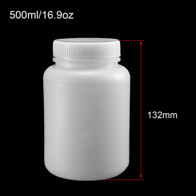 Harfington Uxcell Plastic Lab Chemical Reagent Bottle 150ml/5oz Wide Mouth Sample Sealing Liquid Storage Container