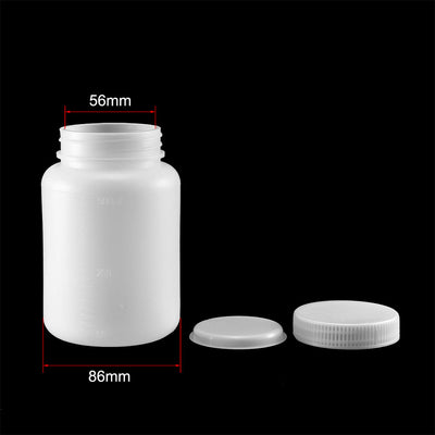 Harfington Uxcell Plastic Lab Chemical Reagent Bottle 500ml/16.9oz Wide Mouth Sample Sealing Liquid Storage Container 3pcs