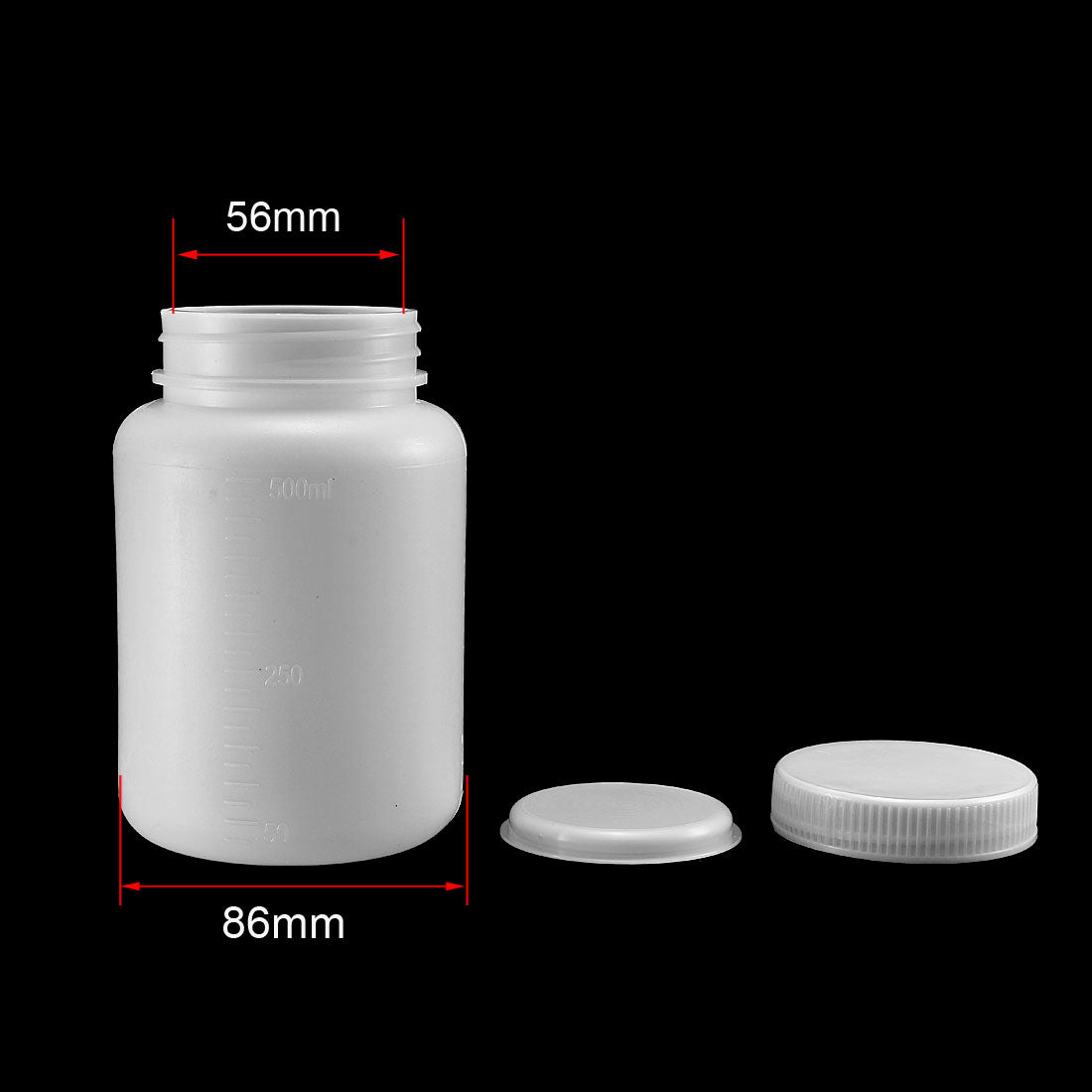 uxcell Uxcell Plastic Lab Chemical Reagent Bottle 500ml/16.9oz Wide Mouth Sample Sealing Liquid Storage Container 10pcs