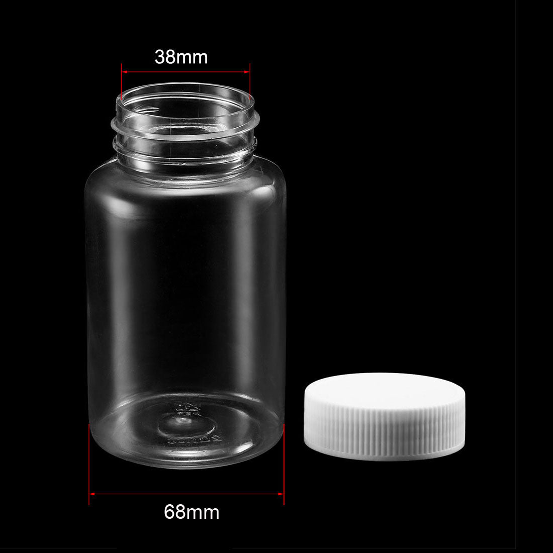 Uxcell Uxcell Plastic Lab Chemical Reagent Bottle 300ml/10.1oz Wide Mouth Sample Sealing Liquid Storage Container 5pcs