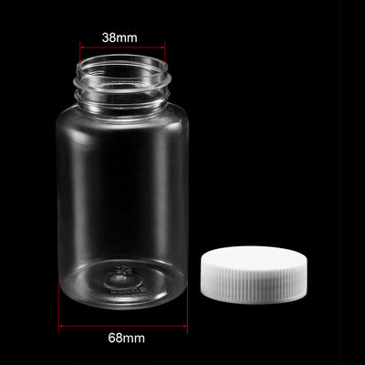 Harfington Uxcell Plastic Lab Chemical Reagent Bottle 300ml/10.1oz Wide Mouth Sample Sealing Liquid Storage Container 5pcs