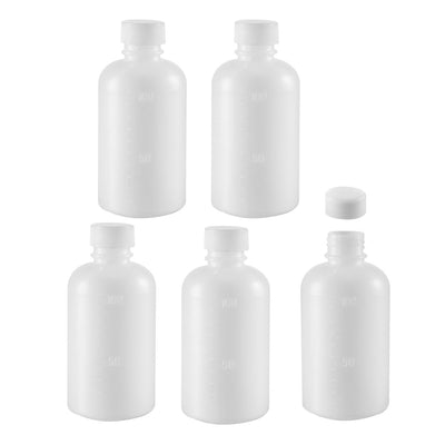 uxcell Uxcell Plastic Lab Chemical Reagent Bottle 100ml/3.4oz Small Mouth Sample Sealing Liquid Storage Container 5pcs
