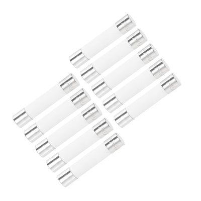 Harfington Uxcell Cartridge Fuses 15A 250V 6x30mm Ceramic Fast Blow Replacement 10Pcs