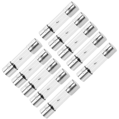 Harfington Uxcell Cartridge Fuses 250V 5A 5x20mm Slow Blow Stereo Audio Amplifier Glass 10pcs