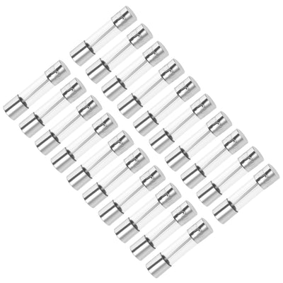 Harfington Uxcell Cartridge Fuses 30A 250V 5x20mm Fast Blow Stereo Audio Amplifier Glass 20pcs