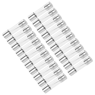 Harfington Uxcell Cartridge Fuses 15A 250V 5x20mm Fast Blow Stereo Audio Amplifier Glass 20pcs