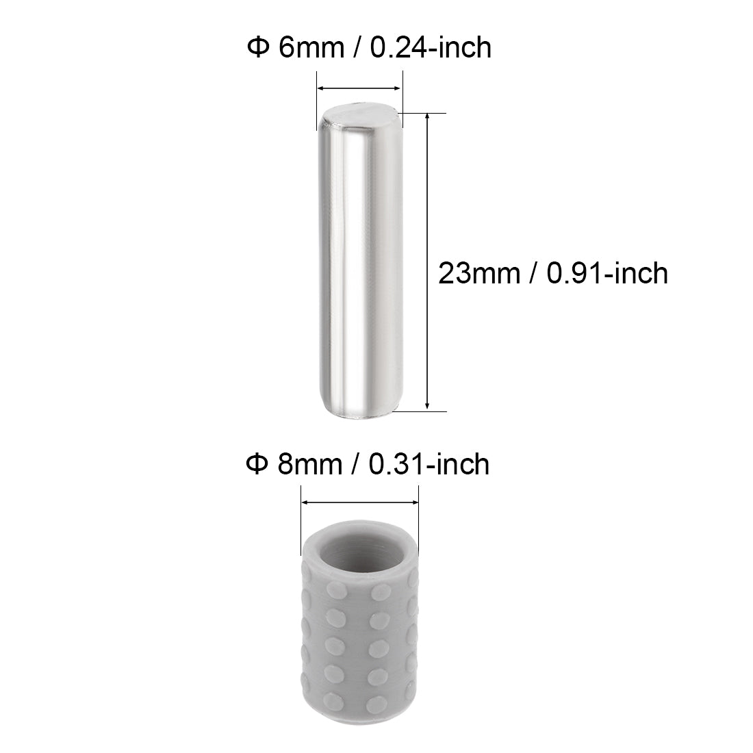 uxcell Uxcell Shelf Bracket Pegs 6x23mm Stainless Steel Shelf Holder Support Pins for Cabinet Bookcase 10 Pcs