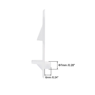 Harfington Uxcell Plastic Shelf Support Pegs,7mm Shelf -Locking,Cabinet Shelf Clips,Shelf Bracket Peg,for Kitchen Furniture Book Shelves Supplies,Clear,50pcs