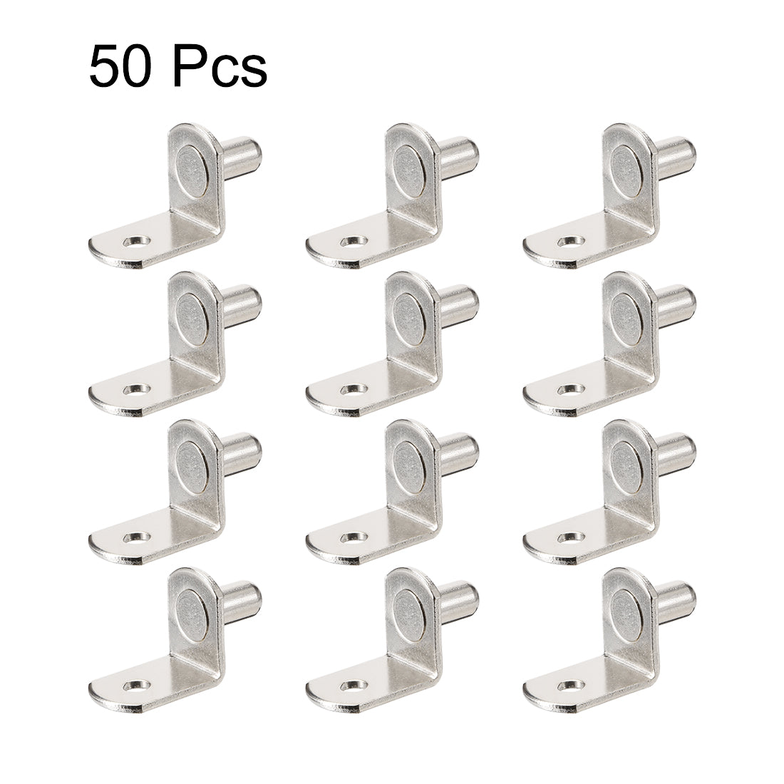 uxcell Uxcell Shelf Support Peg,6mm L-Shaped Support, Furniture Cabinet Closet Shelf,Bracket Pegs with Hole,for Kitchen Furniture Book Shelves Supplies,50pcs