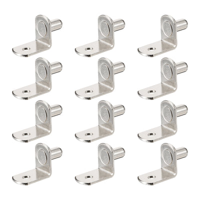 Harfington Uxcell Shelf Support Peg,6mm L-Shaped Support, Furniture Cabinet Closet Shelf,Bracket Pegs with Hole,for Kitchen Furniture Book Shelves Supplies,50pcs