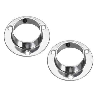 uxcell Uxcell Closet Wardrobe Rod Flange, 32mm/1.26inch Dia, Socket Bracket Support Holder for Pipe 2Pcs