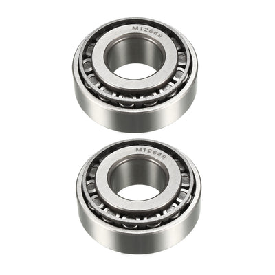 Harfington Uxcell M12649/M12610 Tapered Roller Bearing Cone and Cup Set 0.84" Bore 1.97" O.D. 2pcs